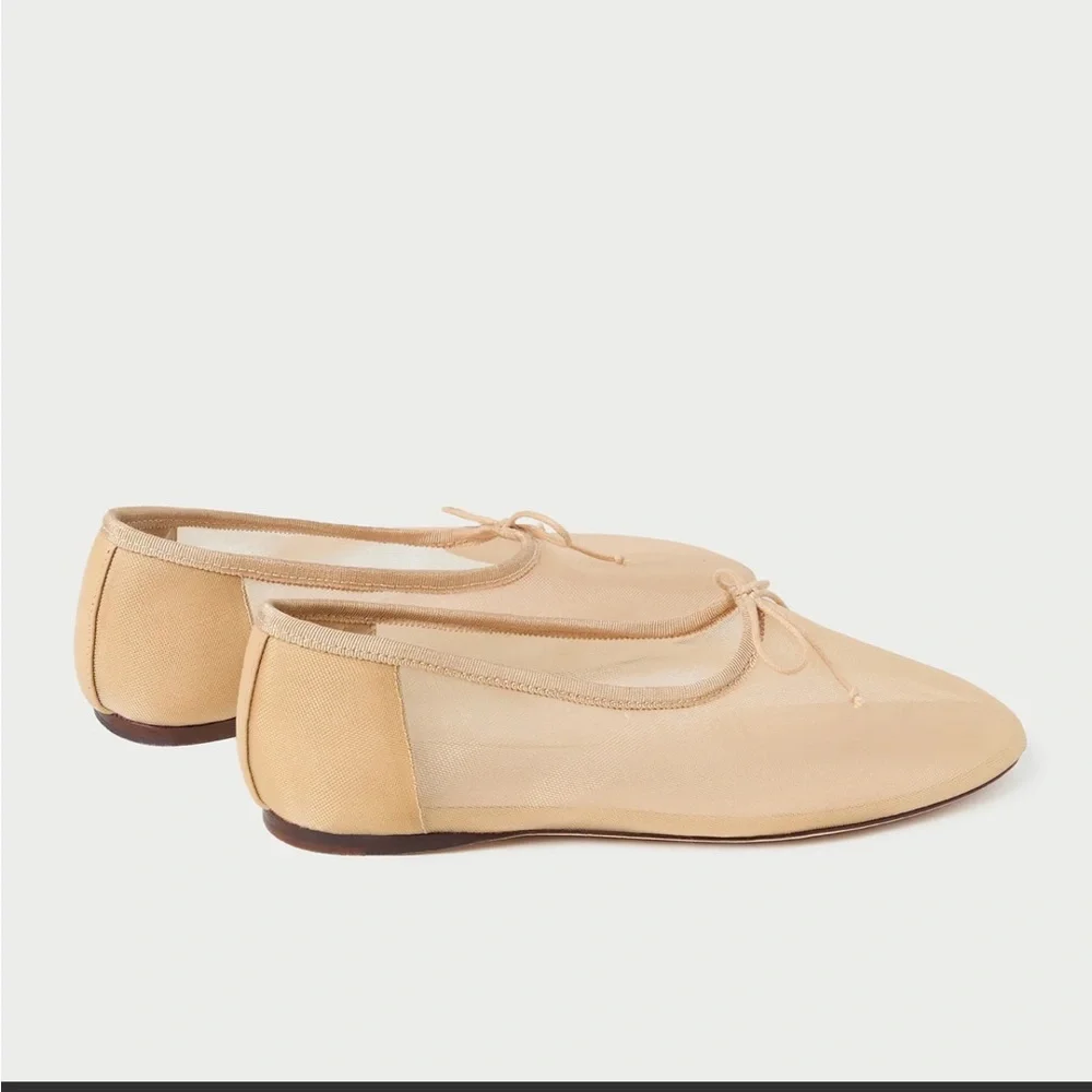 Loeffler Randall Landon Caramel Mesh Ballet Flat - Picture 4 of 11